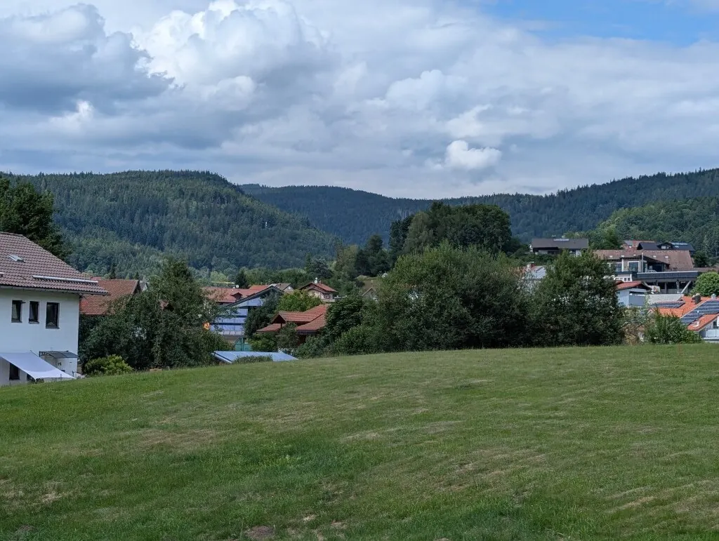 Blick über Bodenmais und den Bayerischen Wald